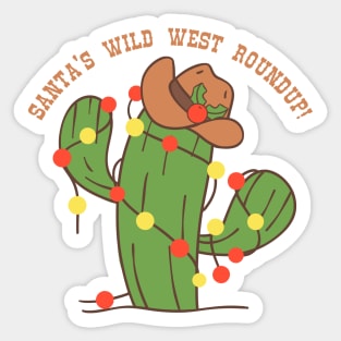 Santa's Wild West Roundup! Christmas Sticker